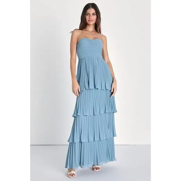 Lulus | Dresses | Lulus Seriously Sensational Light Blue Strapless Tiered Maxi Dress Size M | Poshmark Lulus | Dresses | Lulus Seriously Sensational Light Blue Strapless Tiered Maxi Dress Size M | Poshmark